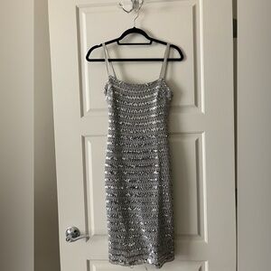 Nanette Lepore Silver Sequin Dress